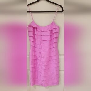 Suzi Chin for Maggy Boutique 100% Silk Pink Dress. Size 6